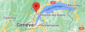 Carte de localisation près de Genève et du lac Léman